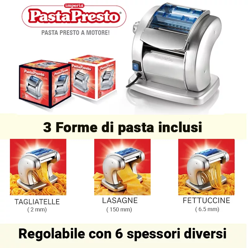 Macchina per la Pasta Elettrica 85 Watt Imperia Pasta Presto 700 Prezzo in  Offerta su Prezzoforte