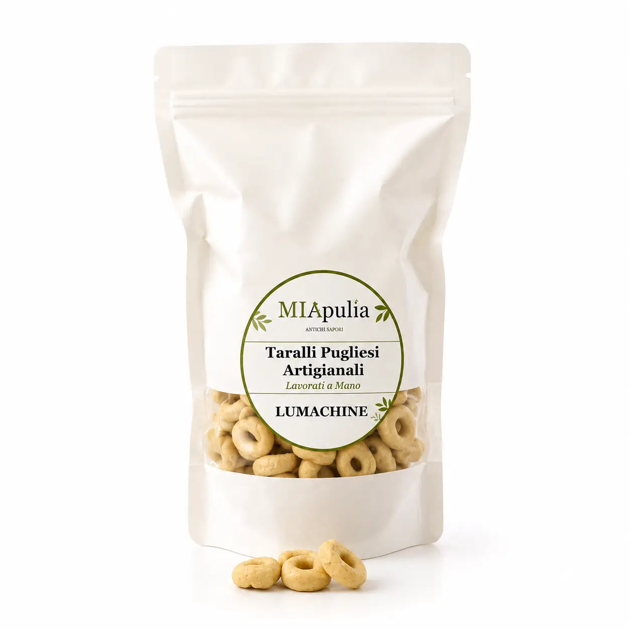 Taralli artigianali pugliesi fatti a mano lumachine
