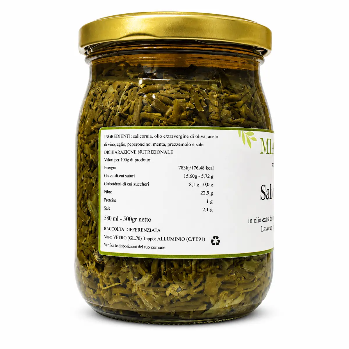 Salicornia sott'olio EVO pugliese artigianale - 500g - immagine 4